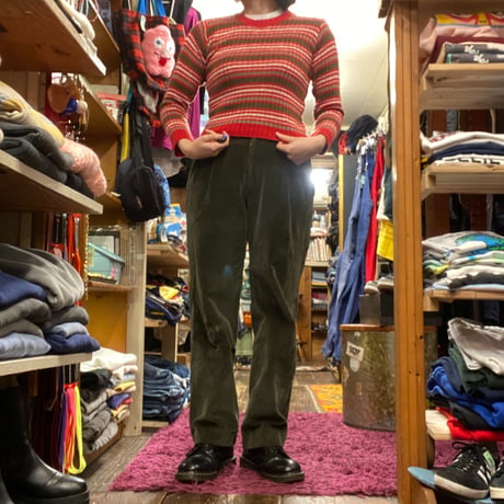[USED] 太畝コーデュロイ🫒オリーブ PANTS
