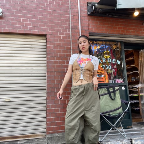 [USED] ラムレザー ホルターネック ビスチェ