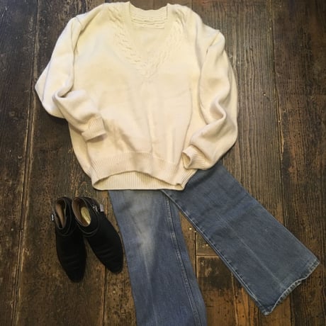 [USED] オーバーサイズ Vネックニット