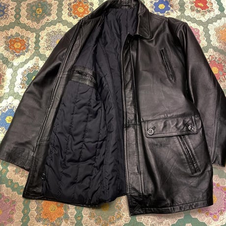 [USED] 柔らかレザー の CAR COAT