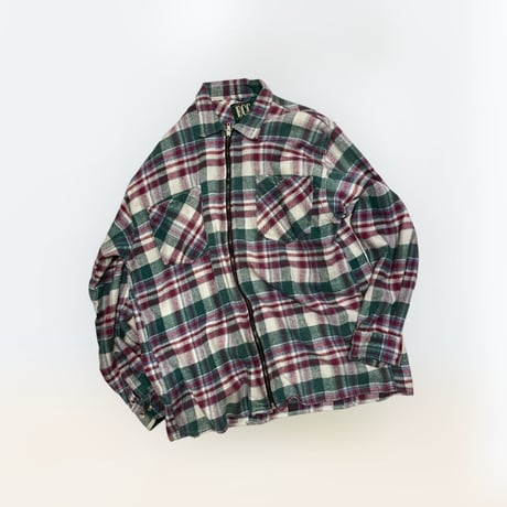 [USED] 80~90's ZIP ヘビーネルシャツ