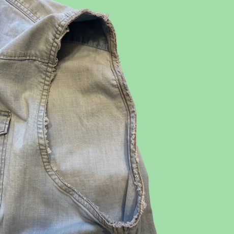 [USED] Wrangler cutoff デニムシャツ 3XL