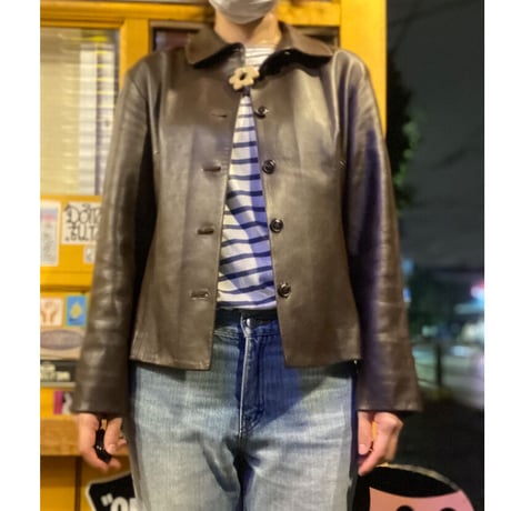 [USED] ラム LEATHER JKT/ブラウン＾＾