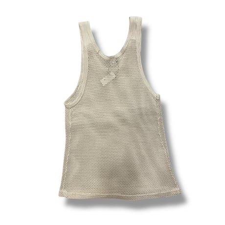 ［USED］White COTTONメッシュTANKTOP