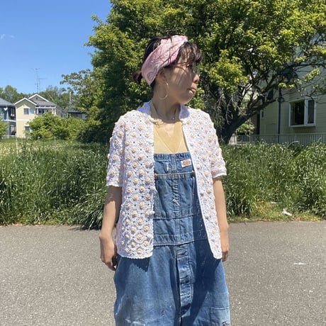 [USED] 鍵編み CHINA カーディガン