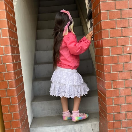 USED]THE NORTH FACE PINK NYLON JKT for KIDS♡