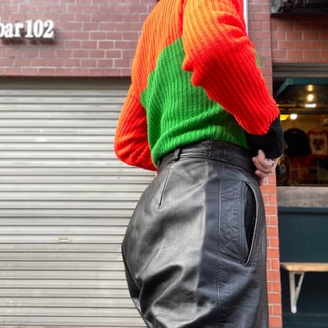 [USED] ハイウエストLEATHER PANTS  🖤