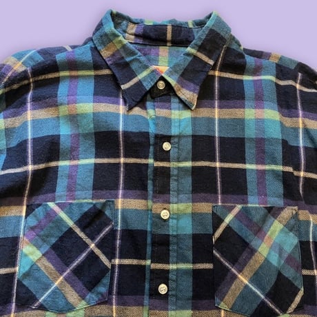 [USED] 90's CHECK プリントネルシャツ