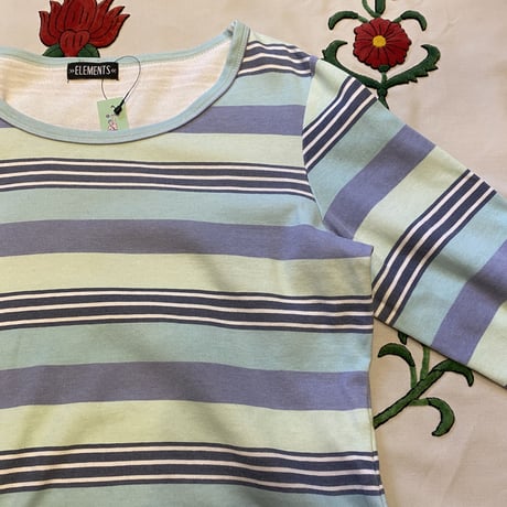 [USED] ボーダーちびロンTee♡BLUE