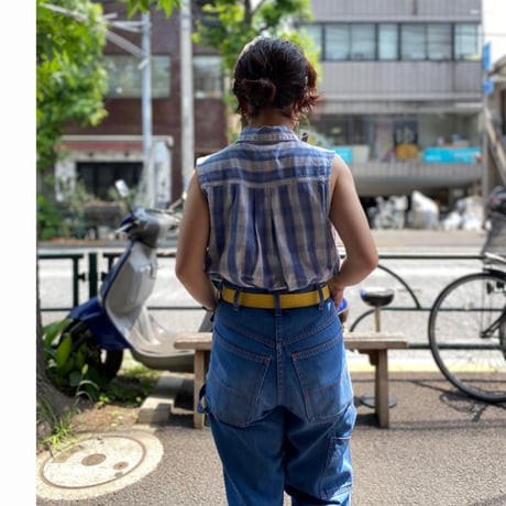 [USED] チェック　ノースリーブ シャツ