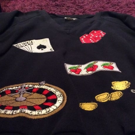 [USED] LASVEGAS 刺繍 V SWEAT