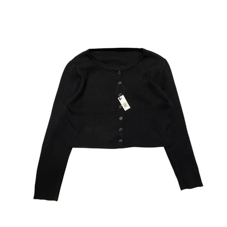 [USED] クロップド BLACKカーディガン