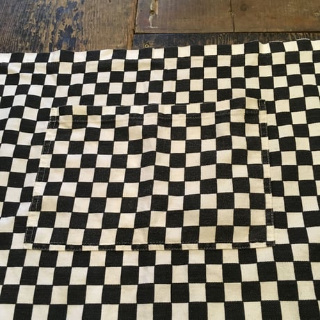 [USED] vintage カッコイイ‼︎チェッカーエプロン