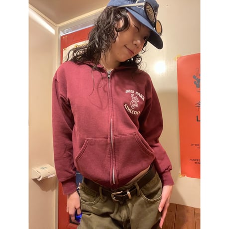[USED]  90‘s〜00’s "Hanes" プリントZIP PARKA