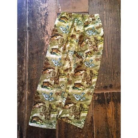 [USED] CAMO風 魚柄 パジャマパンツ