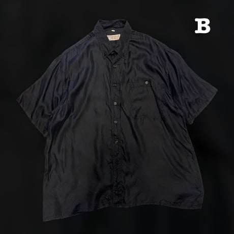 [USED] BLACK SILK SHIRTS