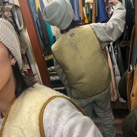 [USED]中ボア!マスタードyellowダウンベスト