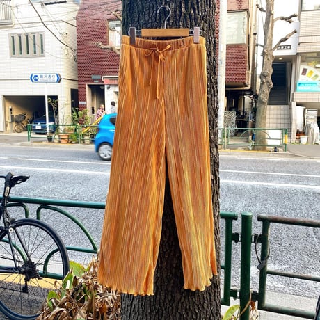 [USED]  yellowプリーツリブパンツ