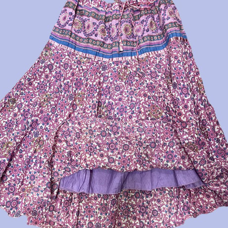 [USED] インド綿花柄スカート