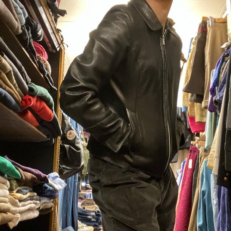 [USED] ラムLEATHER zipper JKT