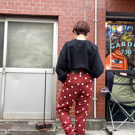 [USED] ドット柄　TUCK PANTS 🤎