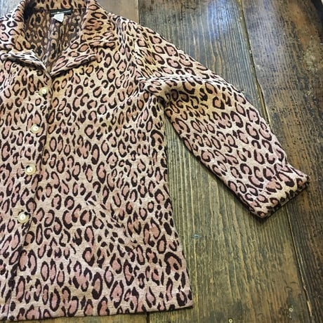 [USED] ゴブラン織りレオパードコート