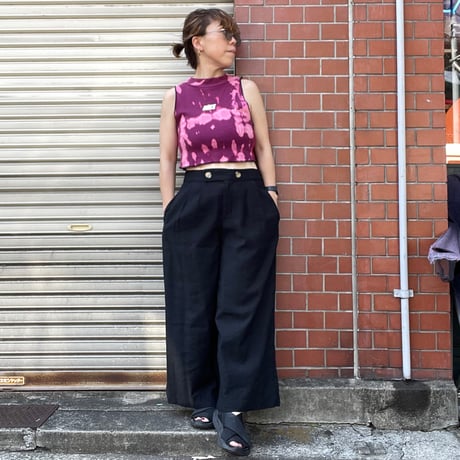 [USED]フロッキープリント ノースリーブ TOPS