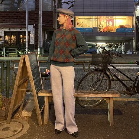 [USED] made in ITALY アーガイルKNIT！