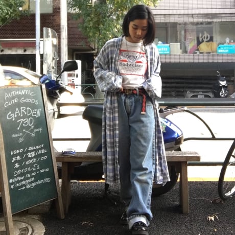 [USED] チェックネル Cotton ガウン