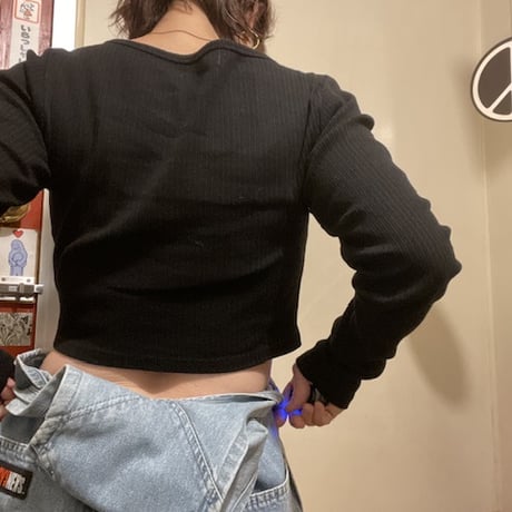 [USED] クロップド リブ TOPS