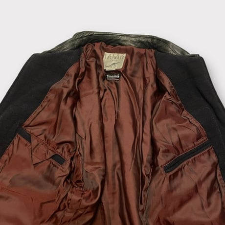 [USED] 袖leather✖️フリースボディJKT