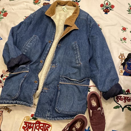 [USED] 中ボアのDENIM カバーオール BIG!!