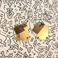 [BENICOTOY] GOLD W プレートピアス (片耳)