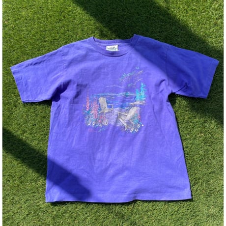 [USED]  パープル💜プリントTee