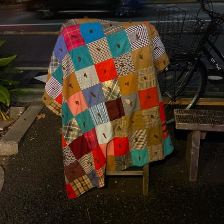 [USED]  Vintage ニット ブランケット 120×120cm  のコピー