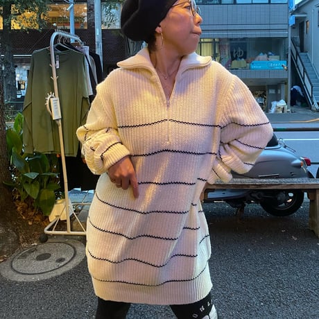 [USED] HALF ZIP ニット  ♡