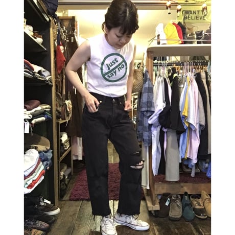 [USED] Levis 501 BLACK ダメージDENIM