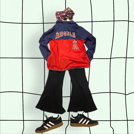[USED]  “ANGELS” youth size ナイロンアノラック PARKA