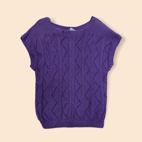 [USED] PURPLE FRENCH SLEEVE KNIT💜