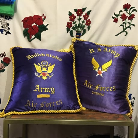 [VINTAGE] US ARMY スーベニアクッションカバー
