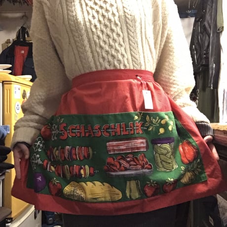 [USED] VINTAGE！SCHASCHLIKバーベキューエプロン