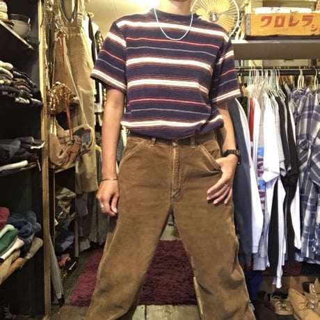 [USED]  パイル素材のボーダーTee