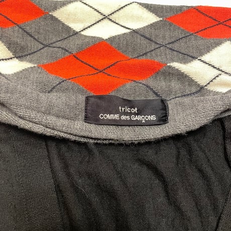 [USED] "tricot COMME de GARCON" マフラー付ニットVEST