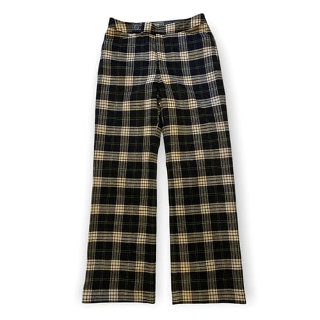 [USED] Eddie Bauer CHECK カシミア混 フレアパンツ
