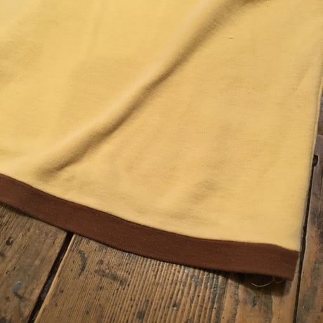 [USED]やさしい Yellow × Brown リンガーTee