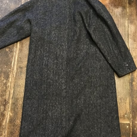 [USED] WOOL ヘリンボーン ネップ ロングコート