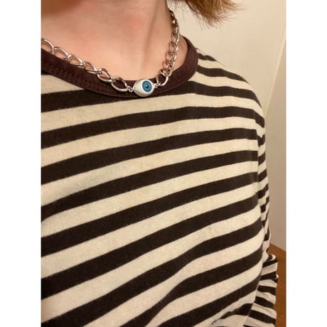 [ kozukix] NEW  EYE METAL NECKLACE