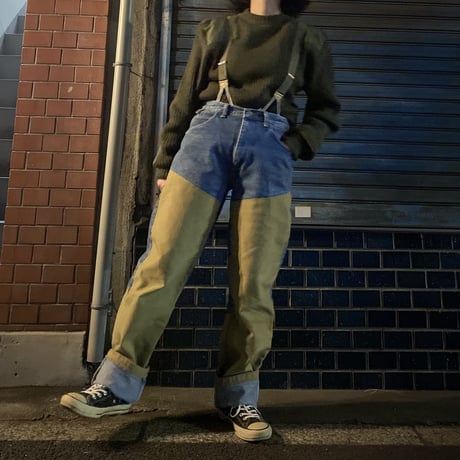 [USED] wrangler ダブルニー DENIM PANTS！