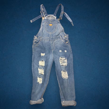 [USED]  ダメージ DENIM オーバーオール