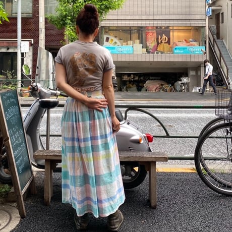 [USED] ペールトーンチェック柄スカート